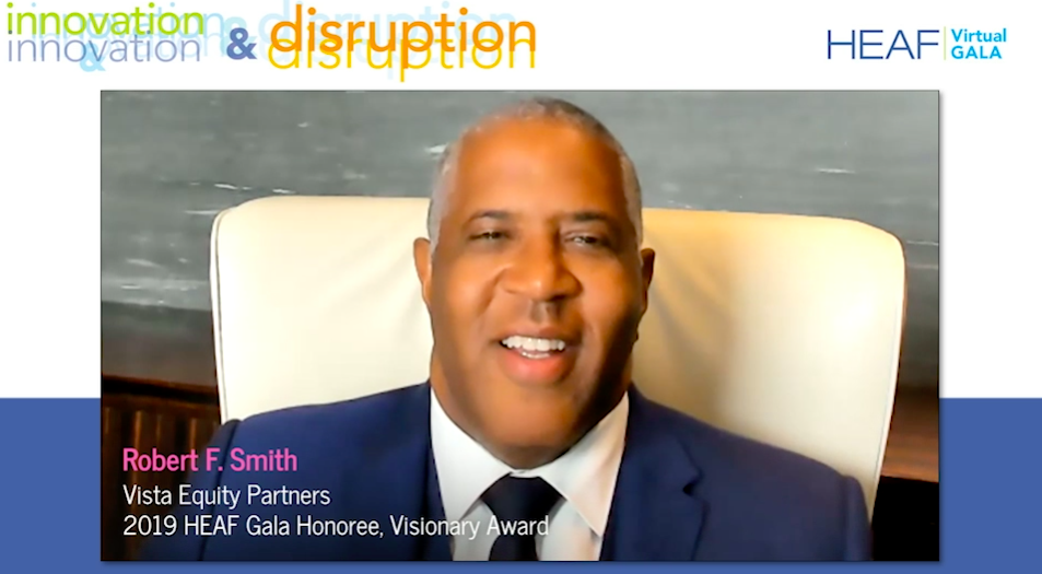 Robert F. Smith Speaking at the HEAF 2020 Gala