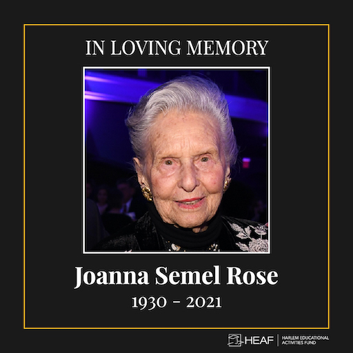 In Loving Memory, Joanna Semel Rose, 1930-2021