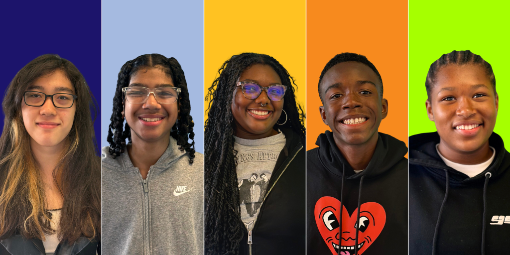 Students on stage at the Apollo Theatre during College Decision Day 2019
